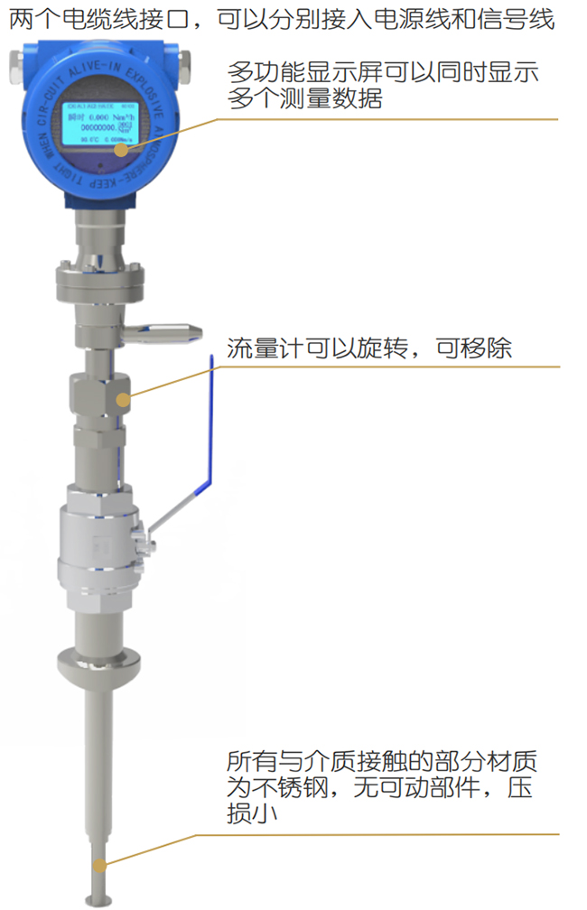 DN300熱式氣體質(zhì)量流量計(jì)結(jié)構(gòu)圖
